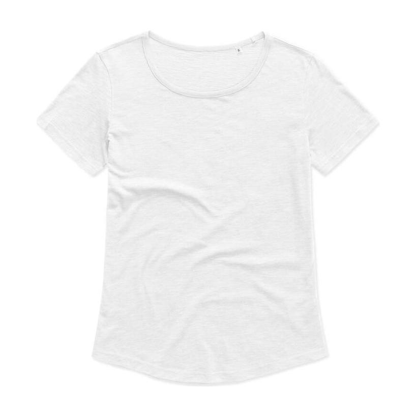 Tricou cu guler pentru femei alb XL