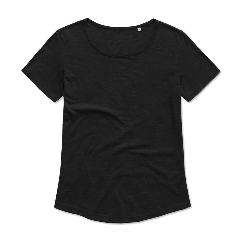 Tricou cu guler pentru femei Negru XL