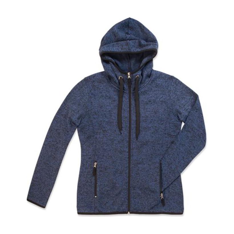 Jachetă din fleece tricotată Albastru XL