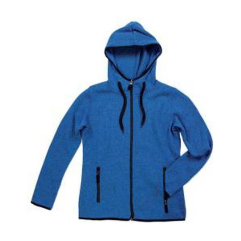 Jachetă din fleece tricotată Albastru M