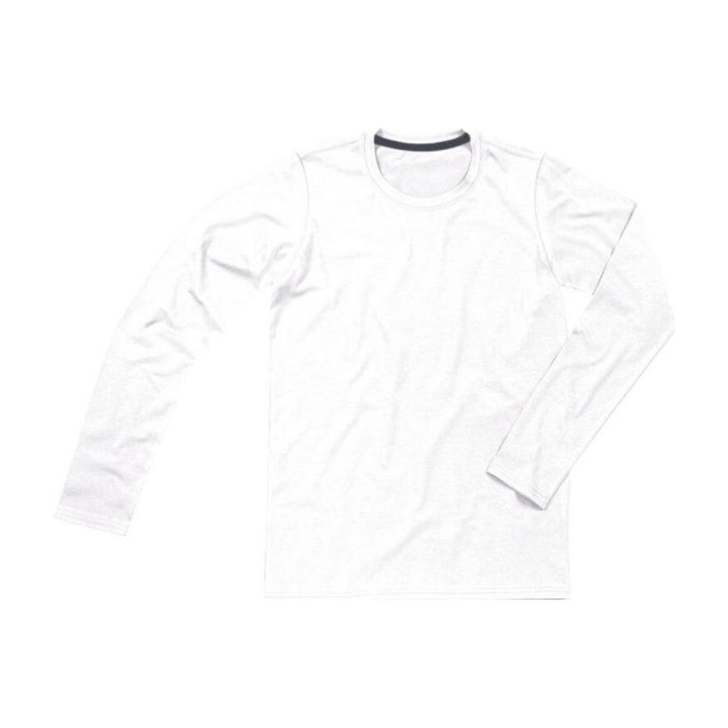 Tricou cu mânecă lungă Clive alb XXL