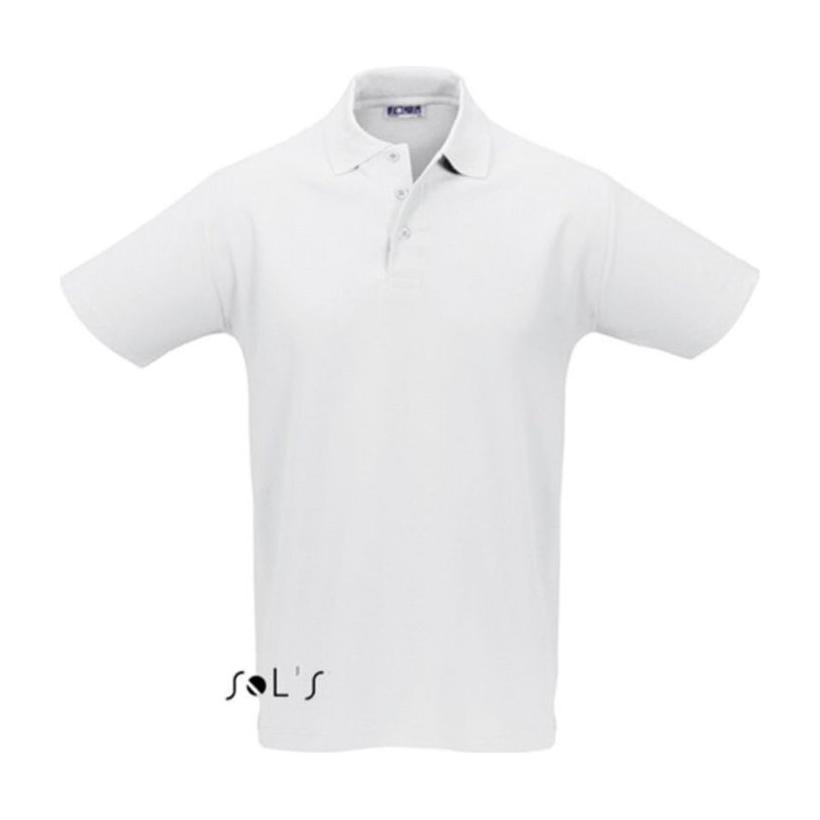 Tricou Polo pentru bărbați Sol's Spring Iimen's Pique alb XXL