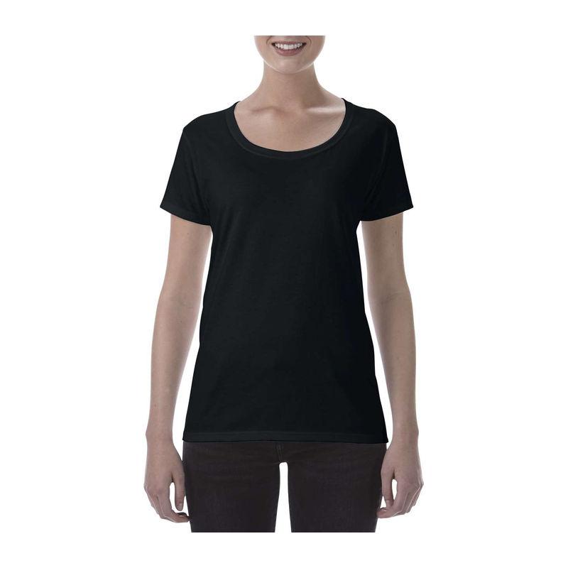Tricou cu guler larg pentru femei Gildan Softstyle® Negru