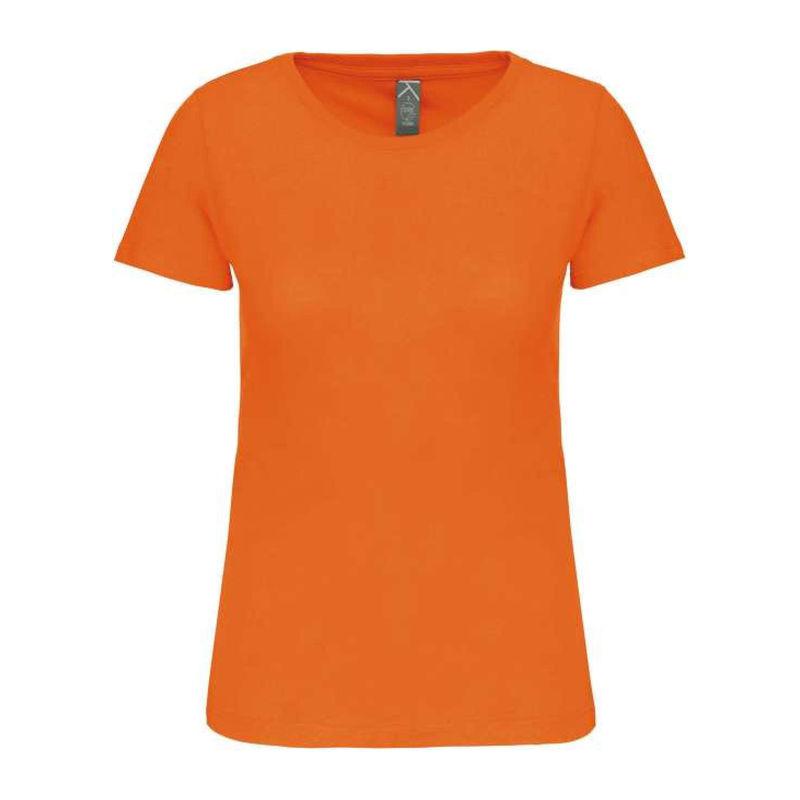 Tricou cu guler rotund pentru femei Bio150IC Portocaliu M