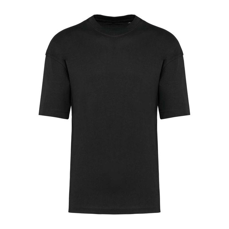 Tricou cu mânecă scurtă unisex croială largă Negru