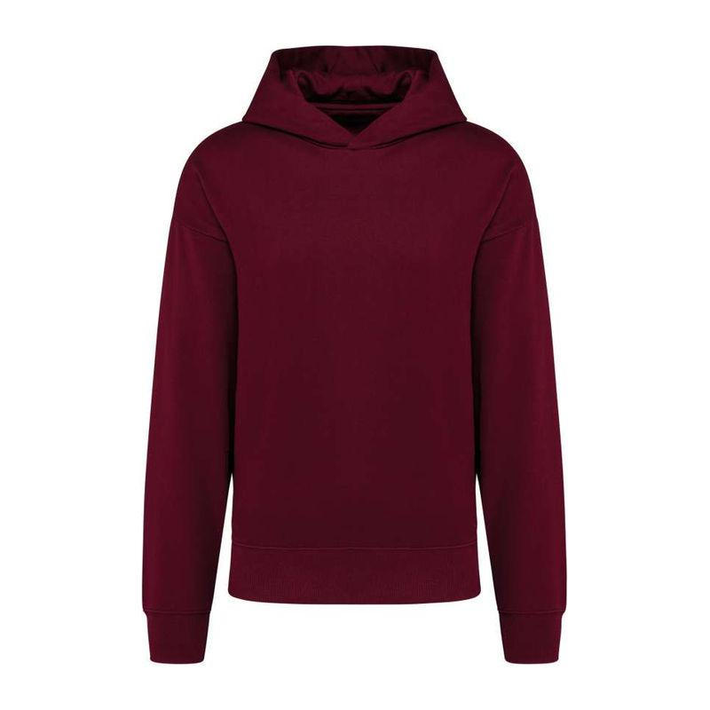 Hanorac fleece unisex croială largă Bordeaux XS