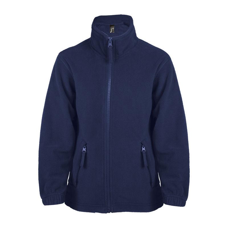 Jachetă fleece pentru copii, închidere cu fermoar Sol's North Navy Blue