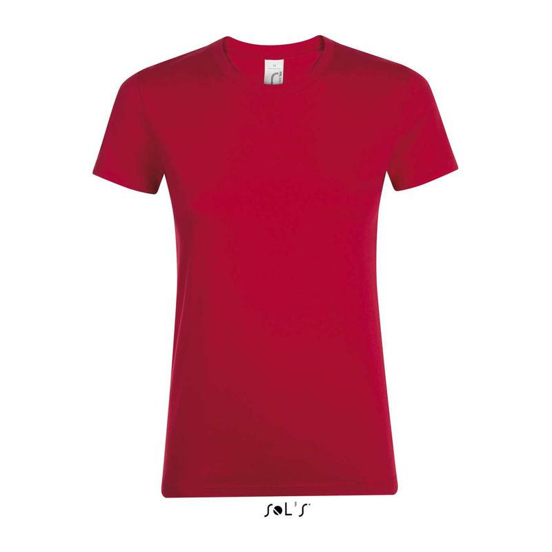 Tricou cu guler rotund, pentru femei, Sol's Regent Rosu L