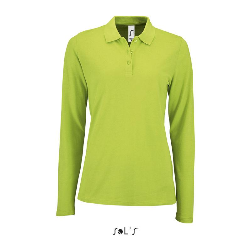 Tricou polo cu mânencă lungă pentru femei Sol's Perfect  Verde XL