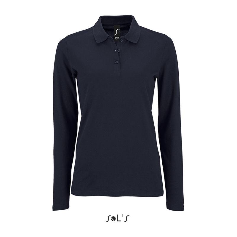 Tricou polo cu mânencă lungă pentru femei Sol's Perfect  Orion Navy Blue XL