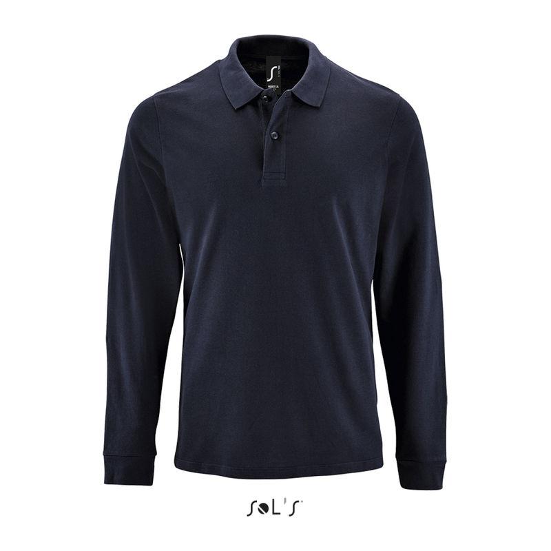 Tricou polo cu mânencă lungă pentru bărbați Sol's Perfect  Orion Navy Blue XL