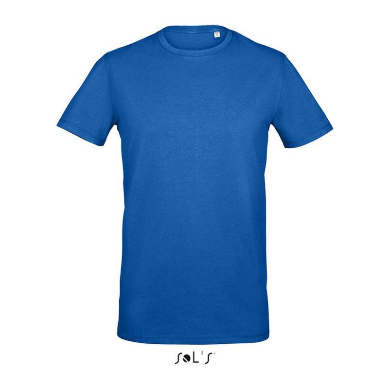 Tricou cu guler rotund pentru bărbați Sol's Millenium Albastru