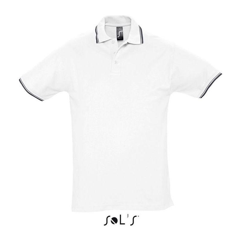 Tricou polo pentru bărbați Sol's Practice Alb XL