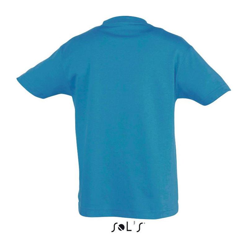 Tricou cu guler rotund pentru copii Sol's Regent Albastru