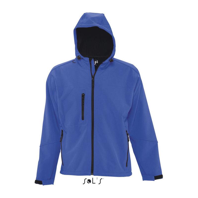 Jachetă softshell cu glugă pentru bărbați Sol's Replay Albastru XL