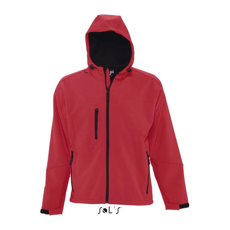 Jachetă softshell cu glugă pentru bărbați Sol's Replay Pepper Red XL