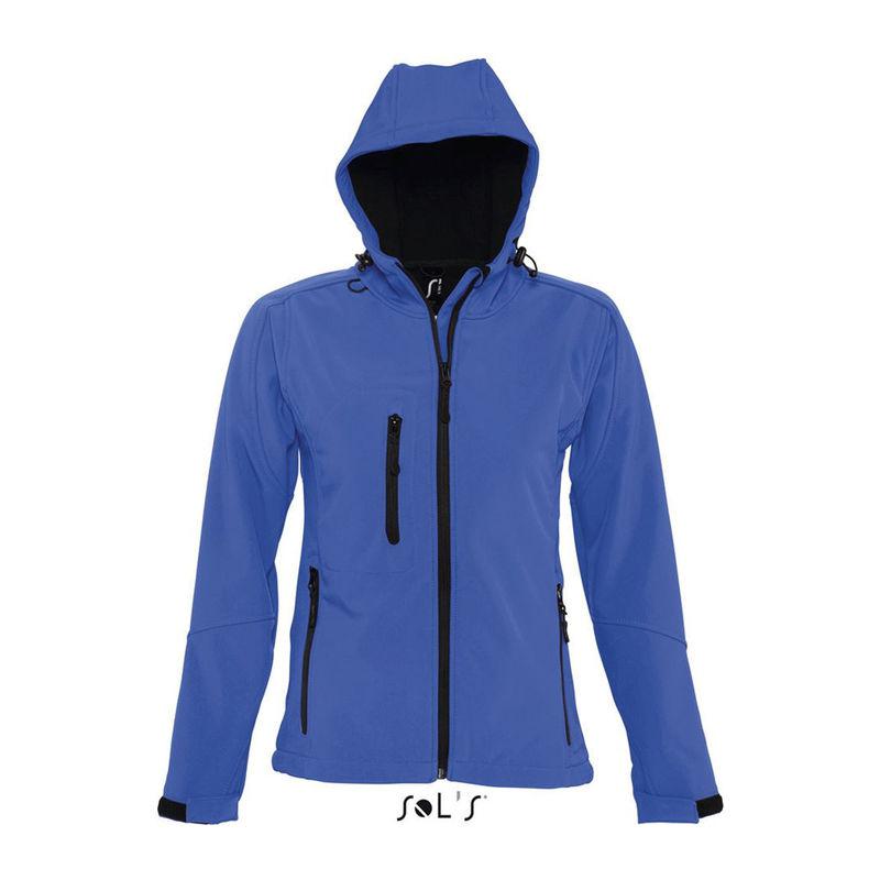 Jachetă softshell cu glugă pentru femei Sol's Replay Albastru S