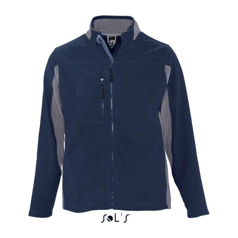 Jachetă fleece în două culori pentru bărbați Sol's Nordic Navy XL