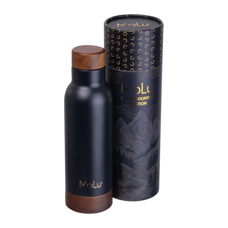 Sticlă de apă MoLu Côte d'Azur, 630 ml Negru