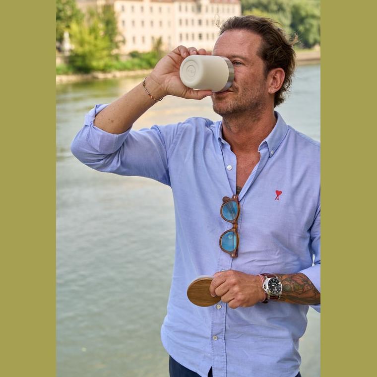 Pahar termos MoLu Portofinio, 300 ml Alb