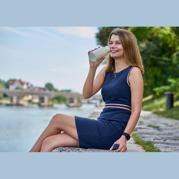 Sticlă de apă MoLu Ibiza, 500 ml Alb