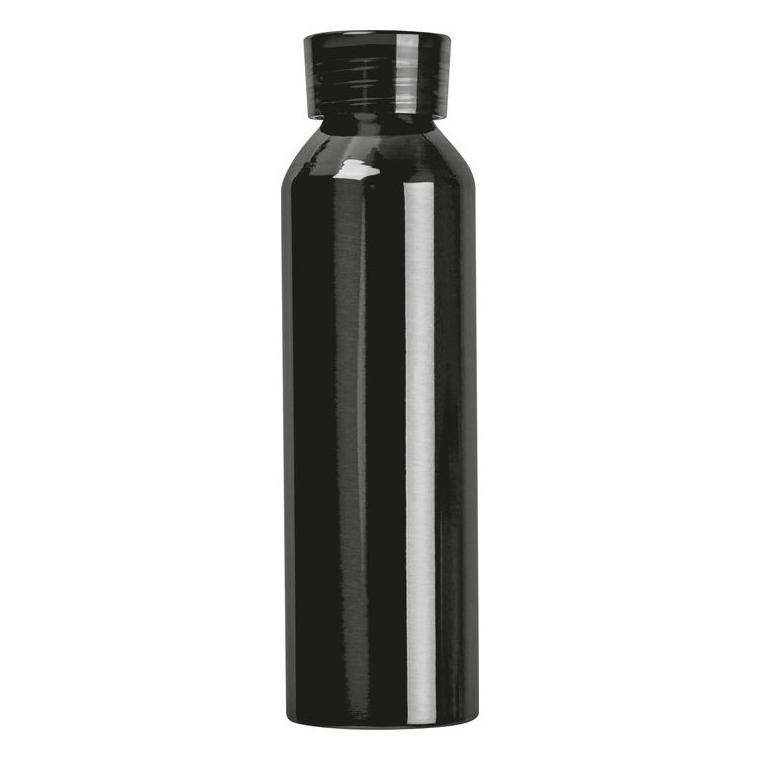 Termos aluminiu reciclat Cork, 600 ml Negru