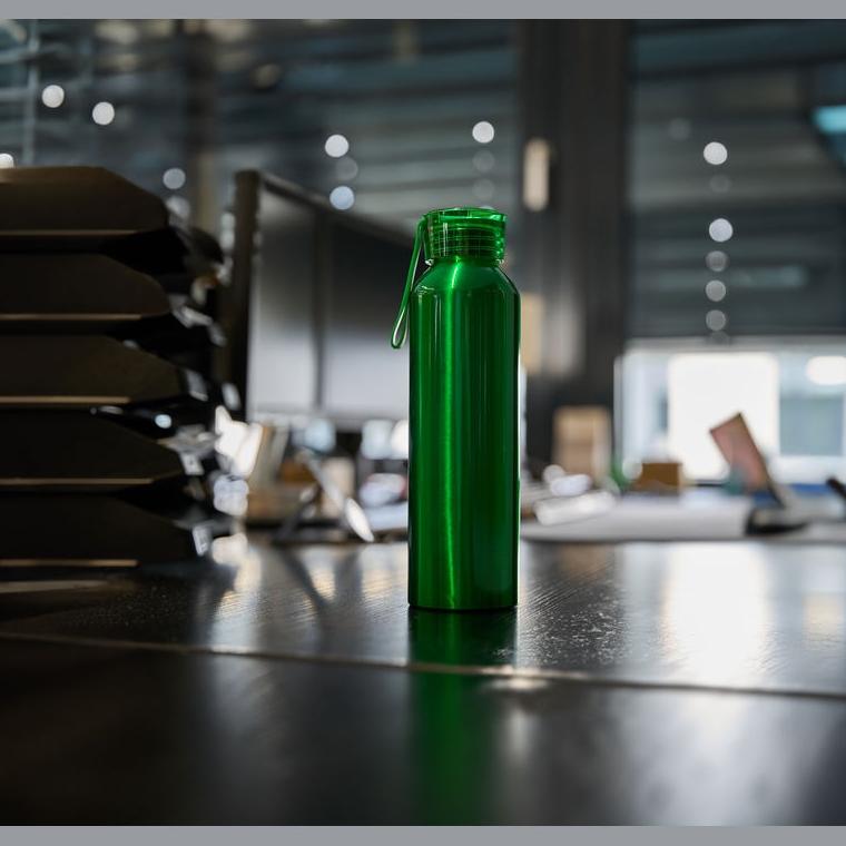 Termos aluminiu reciclat Cork, 600 ml Verde