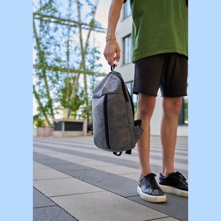 Rucsac pâslă RPET Davos Gri-Argintiu