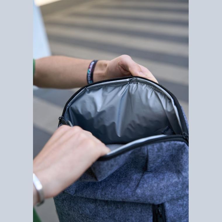 Rucsac pâslă RPET Davos Gri-Argintiu