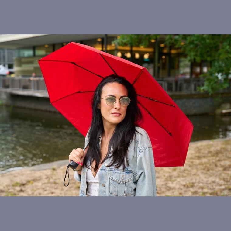 Umbrelă de buzunar RPET Northampton Roșu