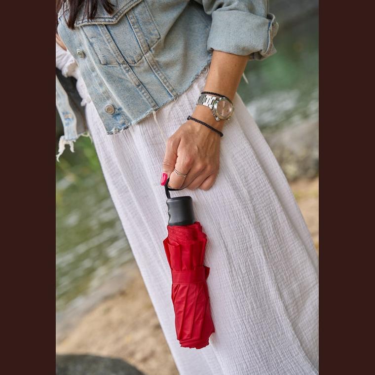 Umbrelă de buzunar RPET Northampton Roșu