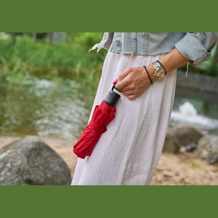 Umbrelă de buzunar RPET Northampton Roșu