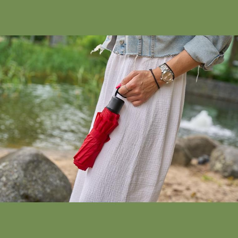 Umbrelă de buzunar RPET Northampton Roșu