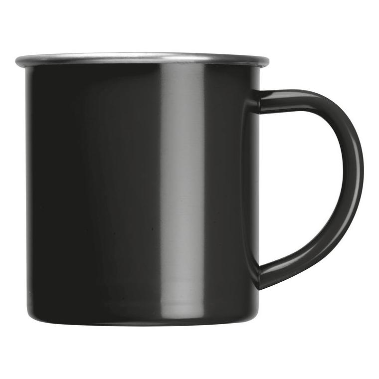 Cană din oțel Trezzo, 350 ml Negru