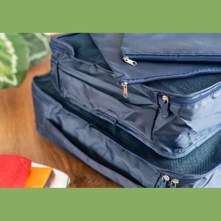 Set 4 organizatoare pentru călătorie Belmont Albastru închis