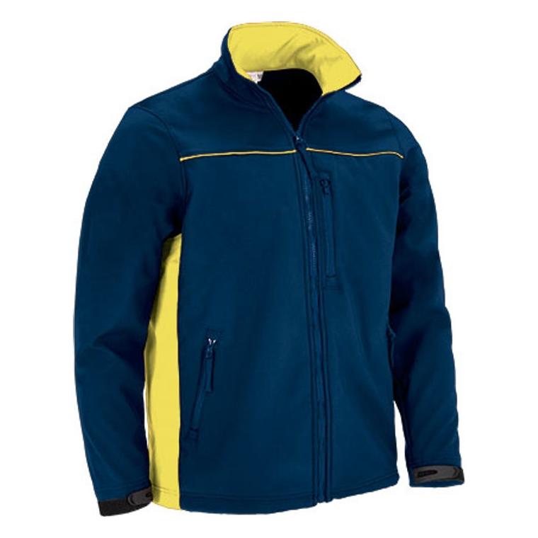 Jachetă oft-shell THUNDER Orion Navy Blue - Lemon Yellow 3XL