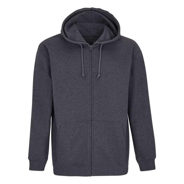 Hanorac unisex cu fermoar Sol's Carter Charcoal Melange