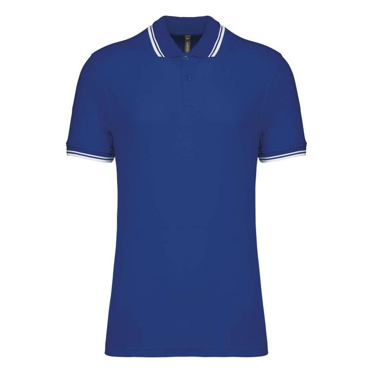 Tricou Polo cu două dungi pentru bărbați Albastru
