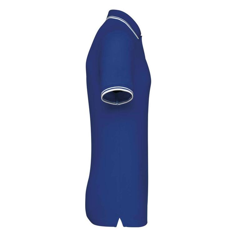 Tricou Polo cu două dungi pentru bărbați Albastru S