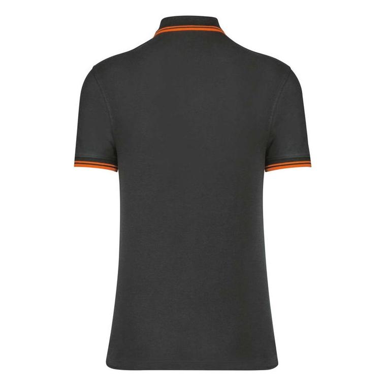 Tricou Polo cu două dungi pentru bărbați Dark Grey/Black XL
