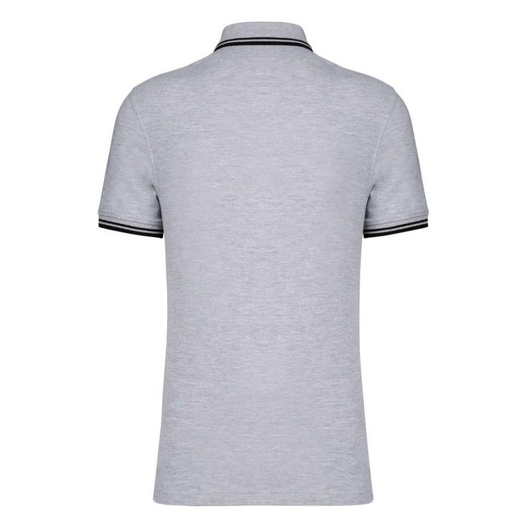 Tricou Polo cu două dungi pentru bărbați Black/Oxford Grey S