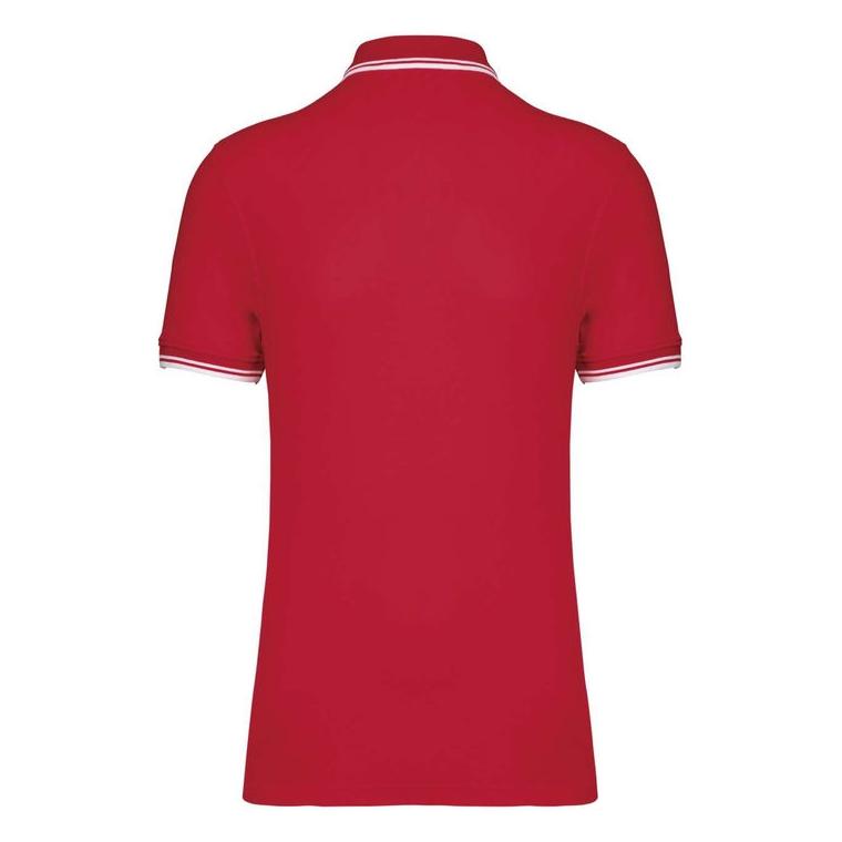 Tricou Polo cu două dungi pentru bărbați Rosu XL