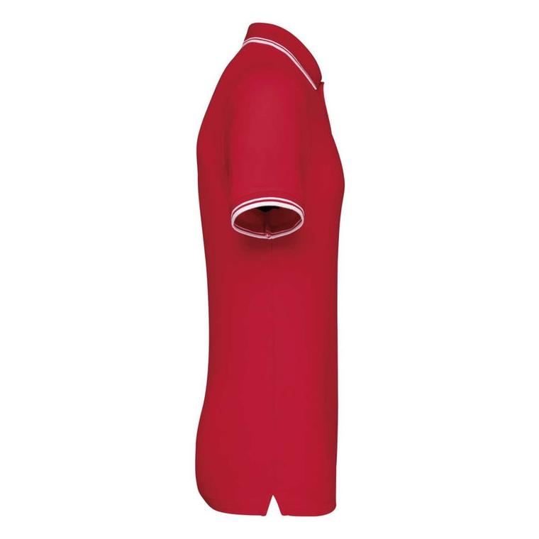 Tricou Polo cu două dungi pentru bărbați Rosu XL