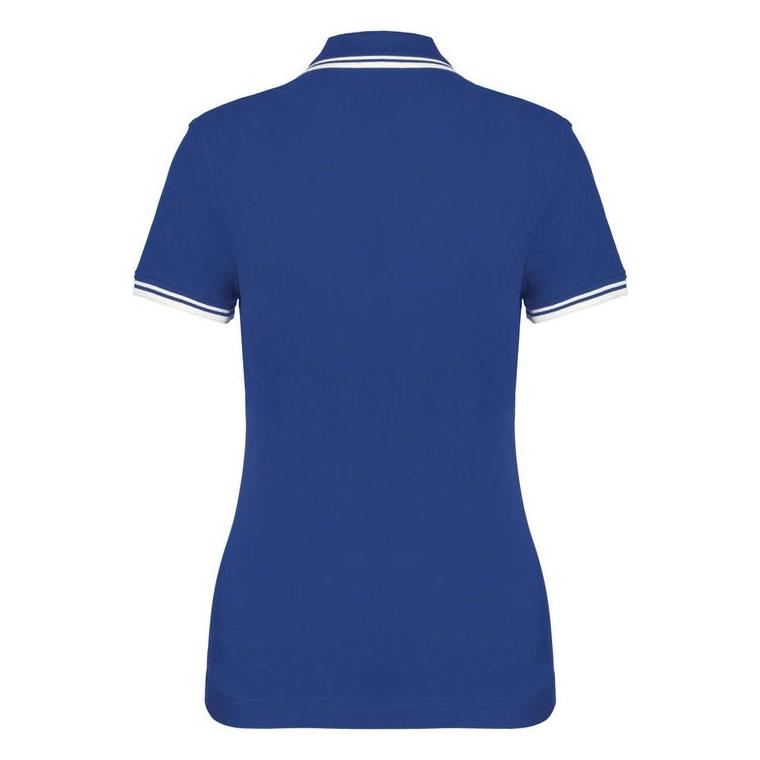 Tricou Polo cu două dungi pentru femei  Albastru S