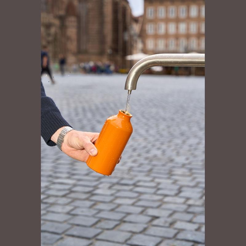 Sticlă din oțel inoxidabil New York Portocaliu