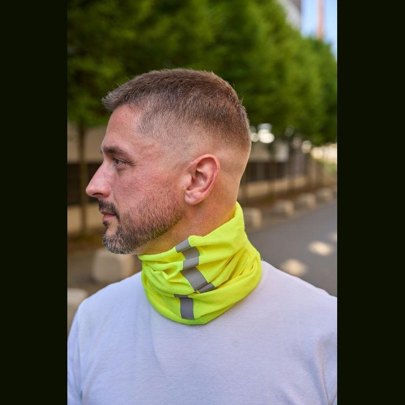 Fular cu benzi reflectorizante Treviso Galben
