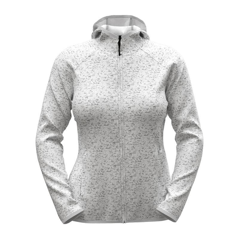 Jachetă damă Lux din fleece tricotat cu glugă