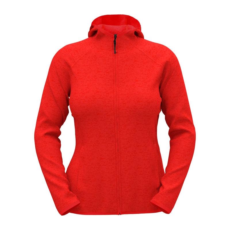 Jachetă damă Lux din fleece tricotat cu glugă