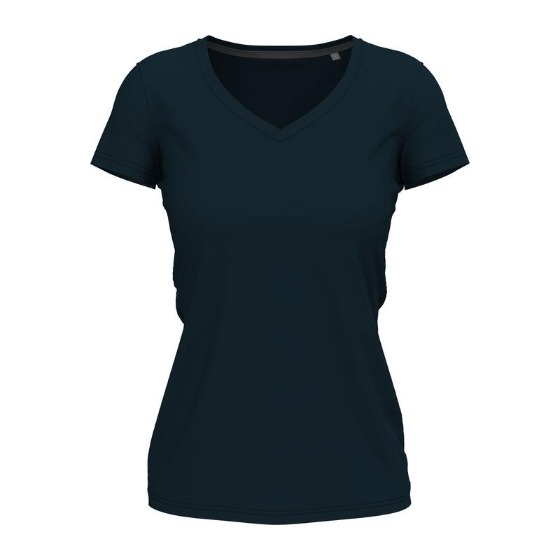Tricou damă Stretch-T cu guler în V
