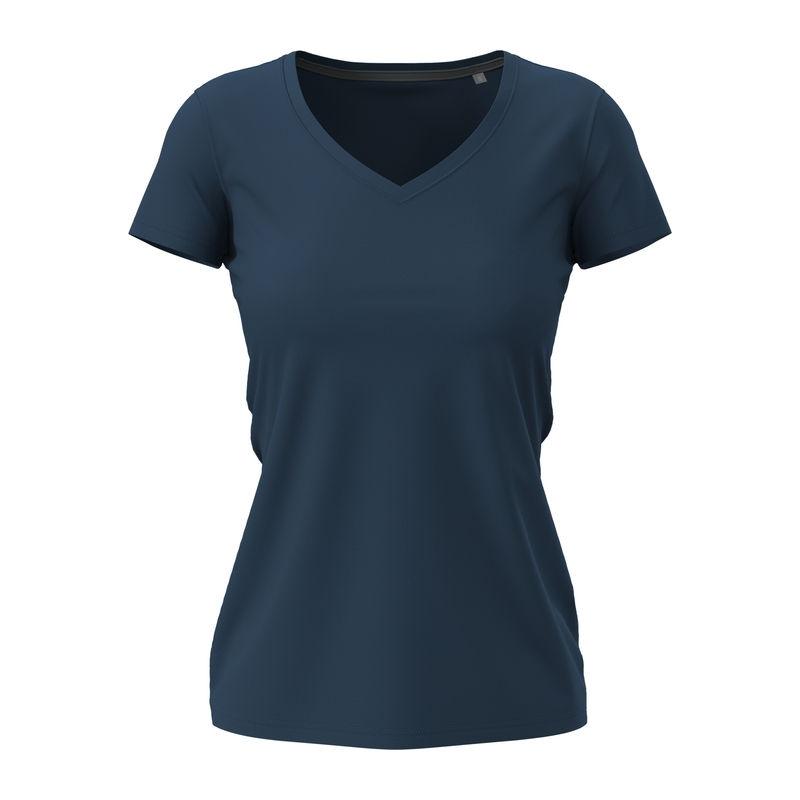 Tricou damă Stretch-T cu guler în V